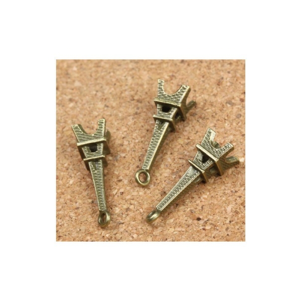 Large Eiffel tower Metal Charms (Set of 10 pcs)