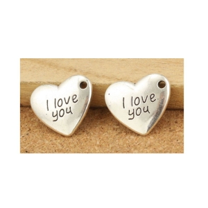 I Love You Metal Charms (Set of 10 pcs)