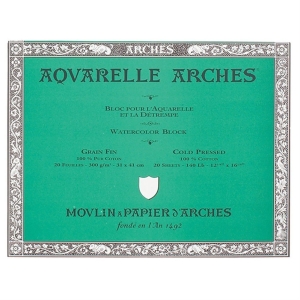 Arches Aquarelle Block 300 Gsm Cold Pressed - 20 Sheets (18 by 26 cm)