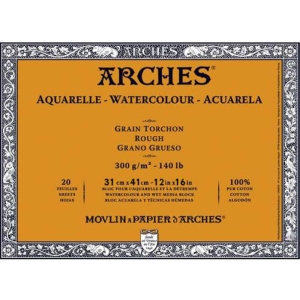 Arches Aquarelle Block 300 Gsm Rough - 20 Sheets (18 by 26 cm)