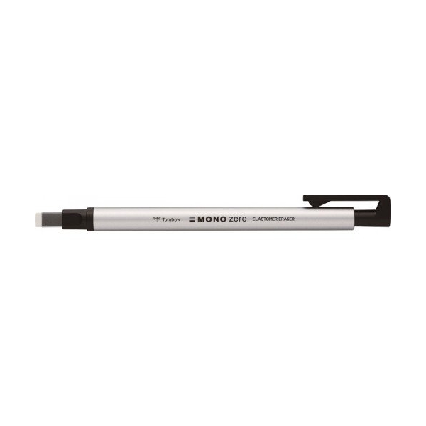 Tombow MONO ZERO Pen Type Eraser Super Fine Flat Tip (Silver)