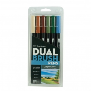 Tombow dual brush pen (Set of 6) - Landscape