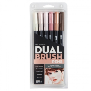 Tombow dual brush pen (Set of 6) - Potrait