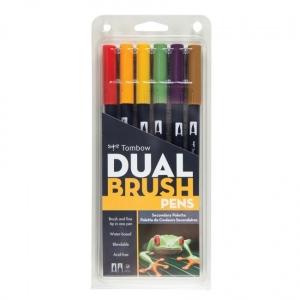 Tombow dual brush pen (Set of 6) - Secondary