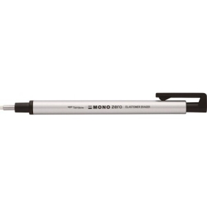 Tombow MONO ZERO Pen Type Eraser Super Fine Round Tip (Silver)