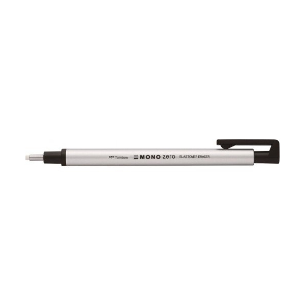 Tombow MONO ZERO Pen Type Eraser Super Fine Round Tip (Silver)