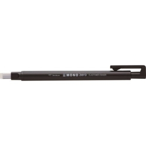 Tombow MONO ZERO Pen Type Eraser Super Fine Flat Tip (Black)