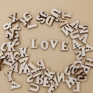 Wooden Alphabets (100 pcs)