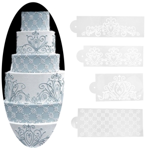 Cake Stencil - Floral (Set of 4)