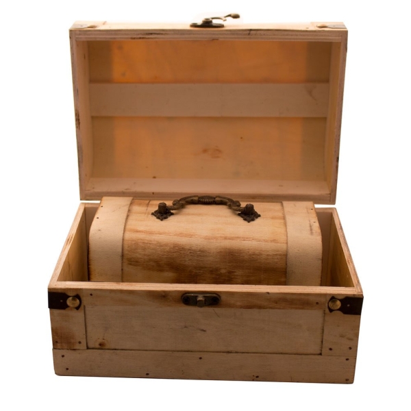 Wooden Treasure Boxes (Set of 2)