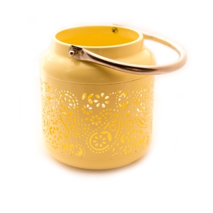 Metal Jars - Floral (Yellow)