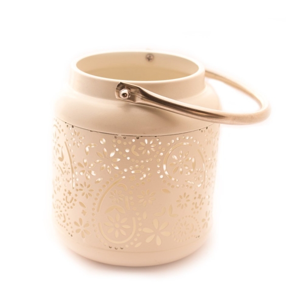 Metal Jars - Floral (Ivory)