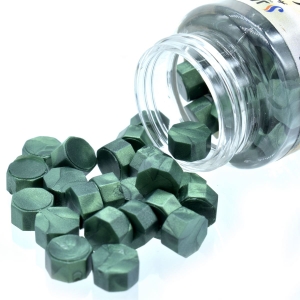 Craft Wax Seals Beads - Metallic Green (25 gms)