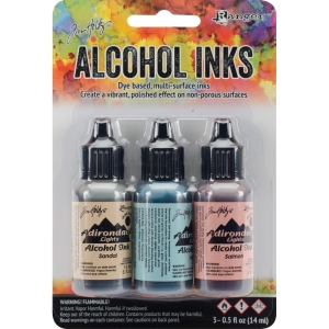 Tim Holtz Earth Tones Alcohol Inks - Lakeshore (Pack of 3)