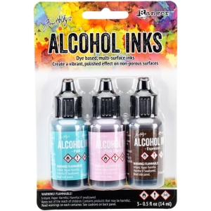 Tim Holtz Earth Tones Alcohol Inks - Retro Cafe (Pack of 3)