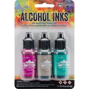 Tim Holtz Earth Tones Alcohol Inks - Valley Trails (Pack of 3)