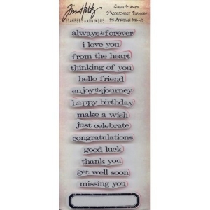 Tim Holtz Cling Stamps - Saying Stuff