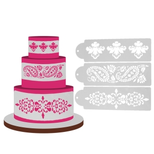 Cake Stencil - Flourishes (Set of 3)