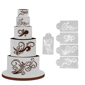 Cake Stencil - Flourishes (Set of 5)