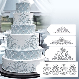 Cake Stencil - Damask And Flourish (Set of 4) CHCS-10