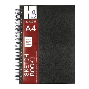 HS A4 wirebound sketchbook (160 gsm)