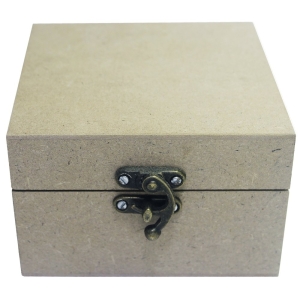 MDF wooden box (4.5 by 4.5 by 2.75 inch)