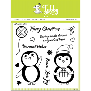 Tubby Photopolymer Clear Stamps - Penguin love