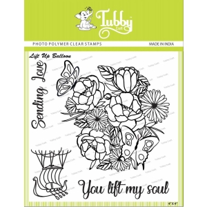 Tubby Photopolymer Clear Stamps - Lifting up balloon