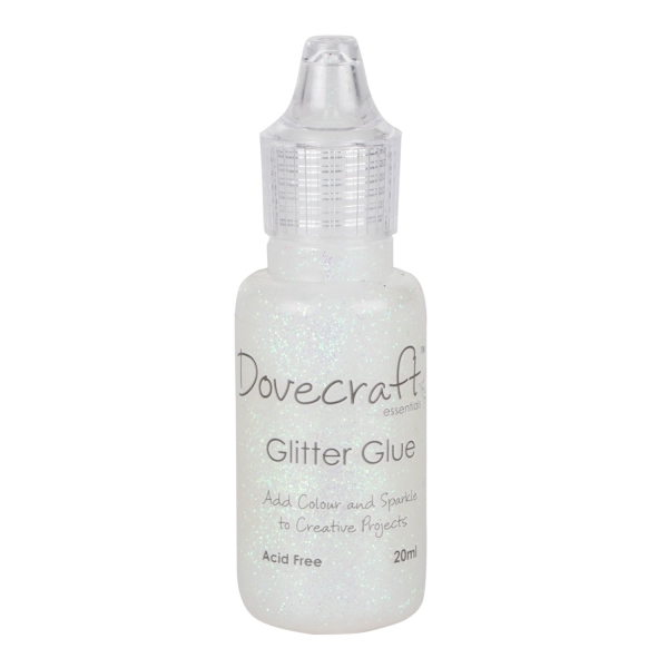 Dovecraft Pastel Glitter Glue - Crystal