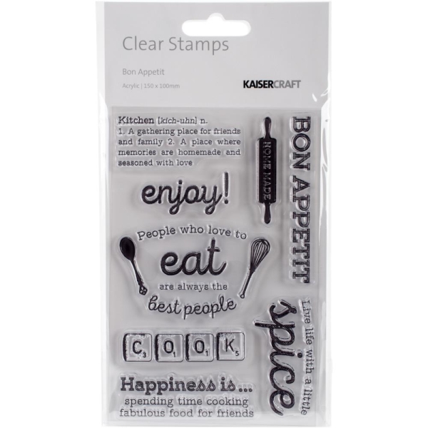 KaiserCraft Clear Stamps - Bon Appetit