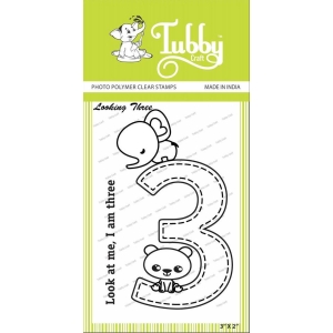 Tubby Photopolymer Clear Stamps - Looking three