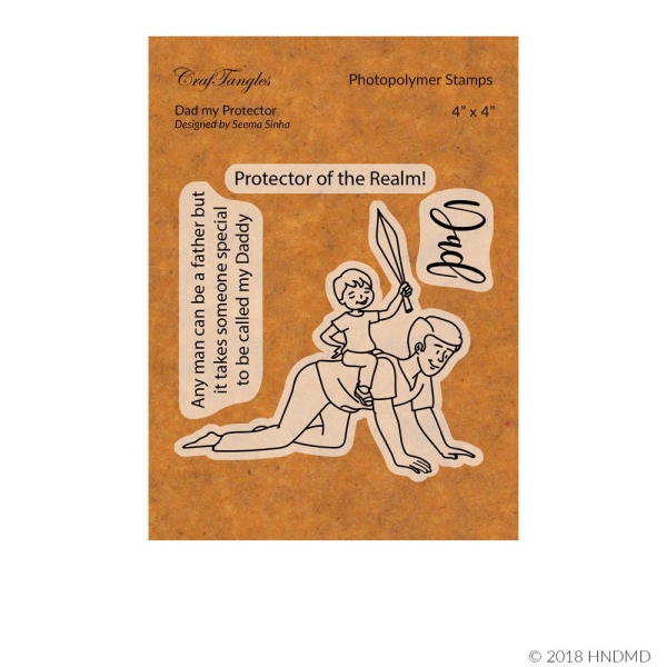 CrafTangles Photopolymer Stamps - Dad my Protector