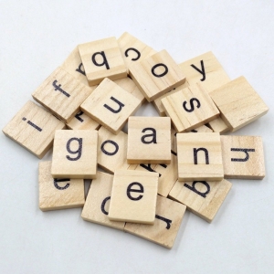 Wooden Alphabets Tiles - Lowercase Letters (50 pcs)