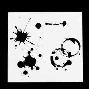 Stencil - Splatters (5 by 5 inch)