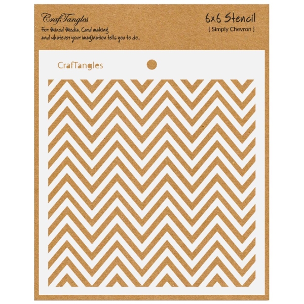 CrafTangles 6"x6" Stencil - Simply Chevron