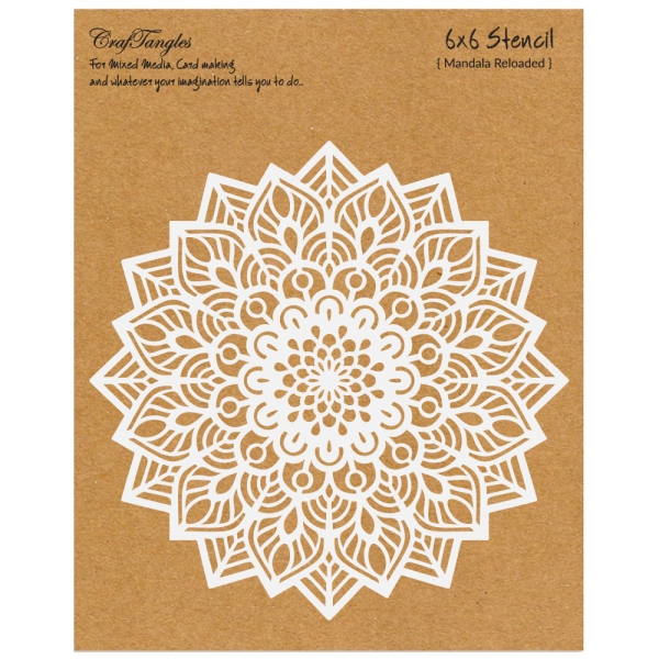 CrafTangles 6"x6" Stencil - Mandala Reloaded