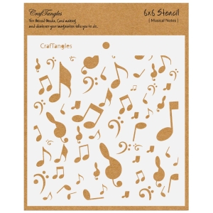 CrafTangles 6"x6" Stencil - Musical Notes