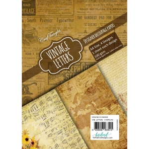 CrafTangles Decoupage Paper Pack - Vintage Letters (A4) - 4 sheets