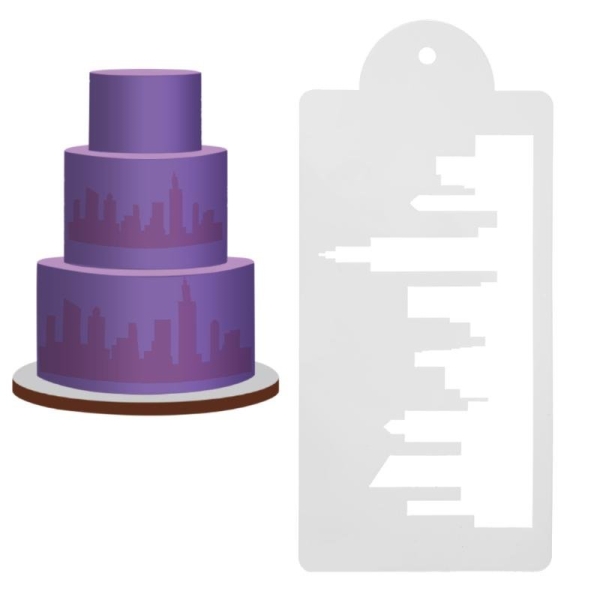 Cake Stencil - Skyline