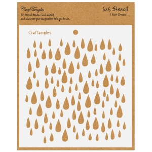 CrafTangles 6"x6" Stencil - Raindrops