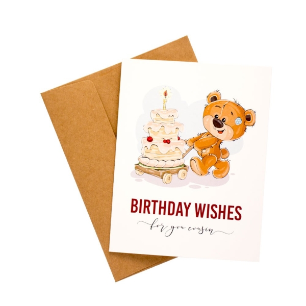 Birthday wishes for you Cousin printed Greeting Card