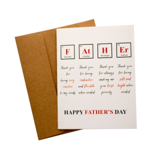 Geeky Fathers Day printed Greeting Card