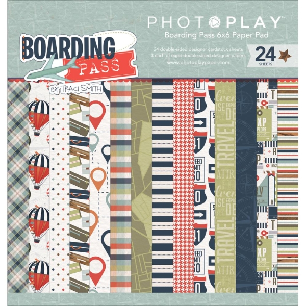 Photo Play paper pad - Boarding Pass (6by6 inch)