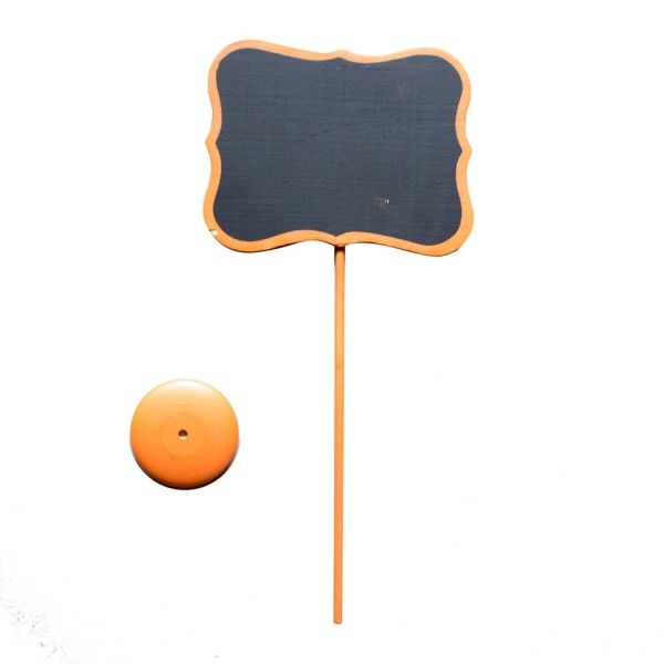 Wooden Plant Marker - Orange