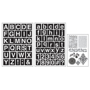 Art C Stamp and Stencil Set - Alphabet