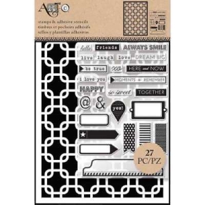 Art C Stamp and Stencil Set - Moments