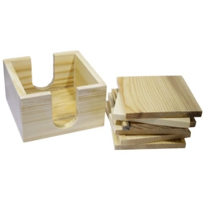 Wooden Tea Coasters (6 pcs)