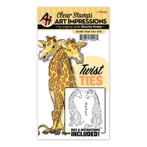 Art Impression Twist Ties Set - Giraffe (Stamp and Die)