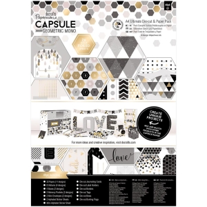 Papermania Ultimate A4 Die-Cuts & Paper Pack 48/Pkg - Geometric Mono