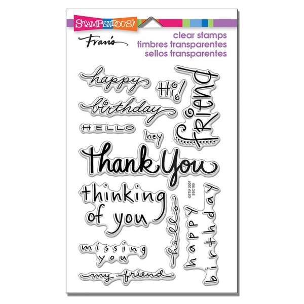 Stampendeous Happy Messages Clear Stamp